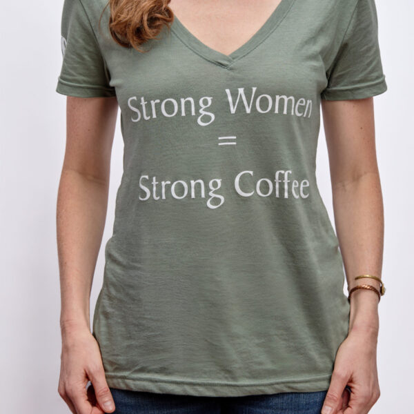 Strong Women V-Neck T-Shirt – Ethical Coffee Tee Made in Guatemala Strong Women V-Neck T-Shirt – Ethical Coffee Tee Made in Guatemala